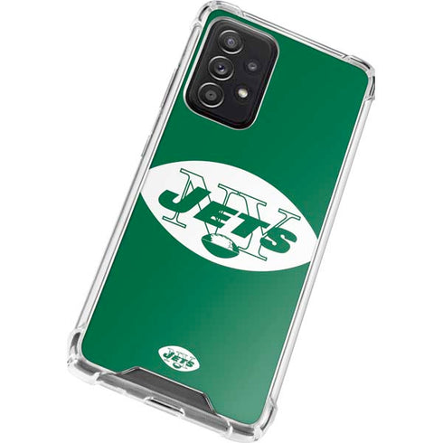 NFL New York Jets Retro Logo Galaxy A52 5G Clear Case